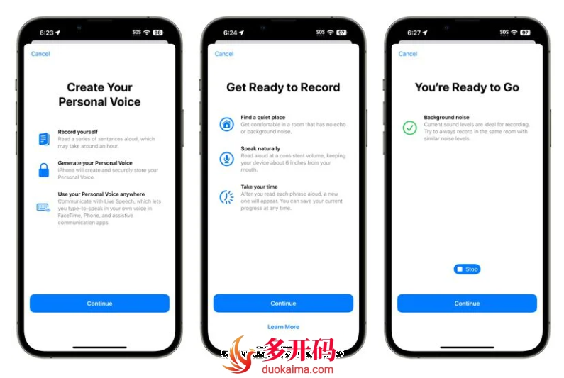 苹果 iOS 17 迎来多项辅助功能更新:iPhone 可复制你的声音